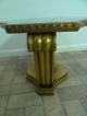 Vintage French Regency Gold Carved Lamp End Table Hollywood A Post-1950 photo 4