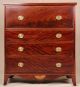 Federal Style Inlaid Mahogany Butlers Desk Chest Of Drawers,  Composed Post-1950 photo 1