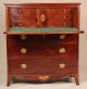 Federal Style Inlaid Mahogany Butlers Desk Chest Of Drawers,  Composed Post-1950 photo 2