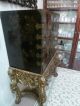 Asian Carved Two Piece 18th C Antique Hand Painted Cabinet W Ornate Detail Pre-1800 photo 9