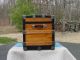 Antique Trunk Great Restoration New Belts Slight Curve In The Lid Other photo 3