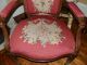 Spectacular One Of A Kind Antique Victorian Needlepoint Parlour Chair 1800-1899 photo 9