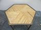 Mid - Century Bamboo And Metal Hexagonal Glass Top Coffee Table 2083 Post-1950 photo 9