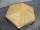 Mid - Century Bamboo And Metal Hexagonal Glass Top Coffee Table 2083 Post-1950 photo 3