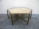 Mid - Century Bamboo And Metal Hexagonal Glass Top Coffee Table 2083 Post-1950 photo 4