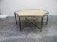 Mid - Century Bamboo And Metal Hexagonal Glass Top Coffee Table 2083 Post-1950 photo 7