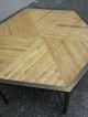Mid - Century Bamboo And Metal Hexagonal Glass Top Coffee Table 2083 Post-1950 photo 8