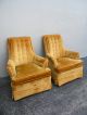 Pair Of Mid - Century Tufted High Back Side By Side Chairs By Hickory 2075 Post-1950 photo 1