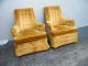 Pair Of Mid - Century Tufted High Back Side By Side Chairs By Hickory 2075 Post-1950 photo 2
