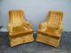 Pair Of Mid - Century Tufted High Back Side By Side Chairs By Hickory 2075 Post-1950 photo 3
