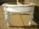 Chic Shabby Vintage White Coffee Table French Country Distressed With Marble Post-1950 photo 8