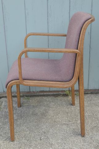 Mid Century Modern Knoll Bill Stephens Bent Wood Arm Chair Eames Vinatge Design photo