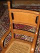 Antique Oak And Bentwood Cained Bottom Childs Large Dolls Rocking Chair 1900-1950 photo 3