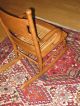 Antique Oak And Bentwood Cained Bottom Childs Large Dolls Rocking Chair 1900-1950 photo 4