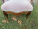 Gorgeous Rose Colored Victorian Slipper Chair W/carved Detail 1800-1899 photo 2