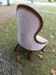 Gorgeous Rose Colored Victorian Slipper Chair W/carved Detail 1800-1899 photo 5