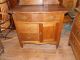 Solid Oak Washstand With Mirror And Towel Bars 1800-1899 photo 2
