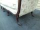 50717 Antique Carved Sofa Couch Chair With French Country Legs And Down Seat 1900-1950 photo 6