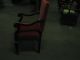 Vintage/antique Parlor Type Chair Red In Color With Hardwood Unknown photo 1