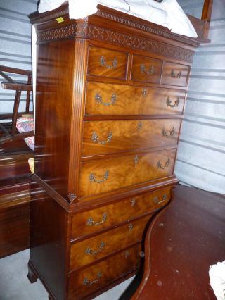 English Style Chest On Chest 1940 ' S Mahogany 68 
