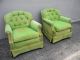 Pair Of Mid - Century Tufted Side By Side Chairs 2196 Post-1950 photo 1