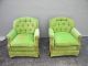 Pair Of Mid - Century Tufted Side By Side Chairs 2196 Post-1950 photo 2