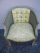 Pair Of Mid - Century Barrel Shape Caned Tufted Side By Side Chairs 2058 Post-1950 photo 3