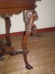 Antique Hoof Legged Walnut Table With Ram Head Carvings Circa 1870 ' S Ornate 1800-1899 photo 5