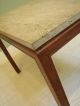 Elegant Marble Table: Small Minimalist Accent Table.  Mid Century Modern Walnut Post-1950 photo 7