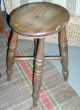 Antique 19th Century American Federal Wood Windsor Stool Bench Chair Side Table 1800-1899 photo 1