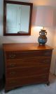 Stickley Cherry Valley Collection Chest Of Drawers And Mirror Post-1950 photo 3