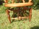 Antique Victorian Caned Oak Wooden Platform Spring Rocking Chair Estate 1900-1950 photo 5