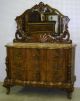 Antique Country French Burl Walnut Six Piece Bedroom Set Fits Queen Bed 1800-1899 photo 1