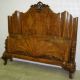 Antique Country French Burl Walnut Six Piece Bedroom Set Fits Queen Bed 1800-1899 photo 4