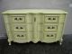 French Painted Double Serpentine Dresser By Bassett 1843 Post-1950 photo 1