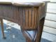 43827 Solid Oak Sofa Table Hall Foyer Stand Quality Post-1950 photo 4
