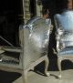 Pair Of Silver Crocodile Baroque Designer Chairs By Thrive Decor Last 2 Chairs Post-1950 photo 1