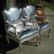 Pair Of Silver Crocodile Baroque Designer Chairs By Thrive Decor Last 2 Chairs Post-1950 photo 2