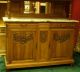 Antique Oak Country French 3 Pc.  Buffet W/marble Top Beveled Glass Mirrored Back Unknown photo 2