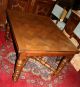 French Antique Draw Leaf Table.  Made From Oak.  Parquetry Top. 1800-1899 photo 1