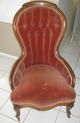 Set Pr Victorian Chairs Ladies Gentlemen Gamwell Wa Red 1800-1899 photo 3