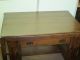 Antique Tiger Oak Mission Style Desk W/drawer Bookshelves On Sides 45 1/4 