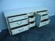 French Painted Long Dresser With Mirror By Basic Witz 1941 Post-1950 photo 3