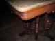 Antique Eastlake Walnut Victorian Grey/pink Marble Top Table 1800-1899 photo 5