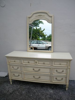 French Painted Dresser With Mirror By Dixie 2247 photo