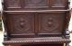 European Antique Walnut Hall Tree With Carved Dolphin And Applied Carvings 1800-1899 photo 3