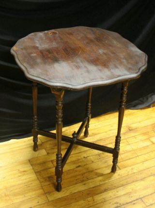 Spider Leg Style Edwardian Side Lamp End Table photo