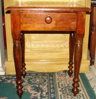 Antique One Drawer Work Stand Night/table Stand End Table Sheradon? photo