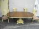 Oak Dining Painted Table With 4 Chairs & 3 Leaves 1386 Post-1950 photo 1