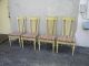 Oak Dining Painted Table With 4 Chairs & 3 Leaves 1386 Post-1950 photo 5